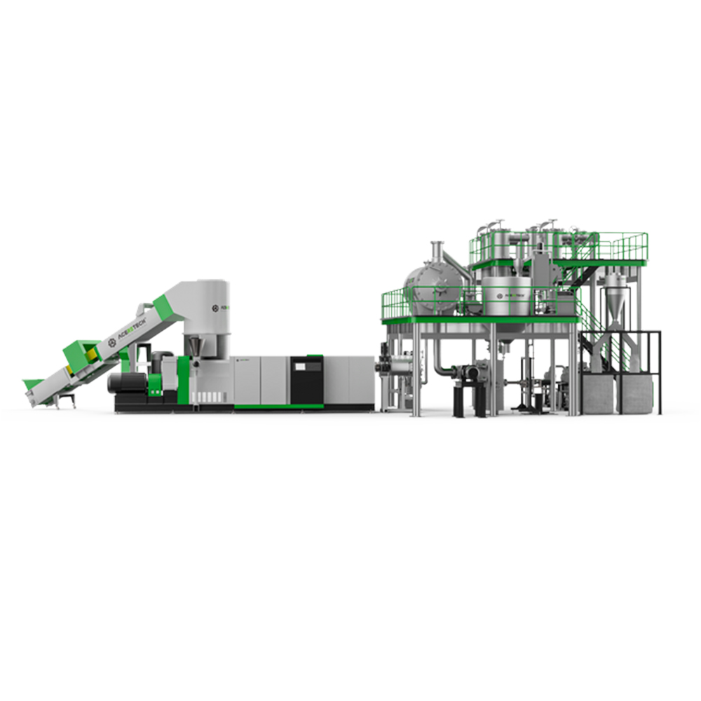 LSP PET-Kunststoff-Recycling-Maschinenlinie mit Flüssigzustands-Polymerisationssystem zur IV-Verbesserung